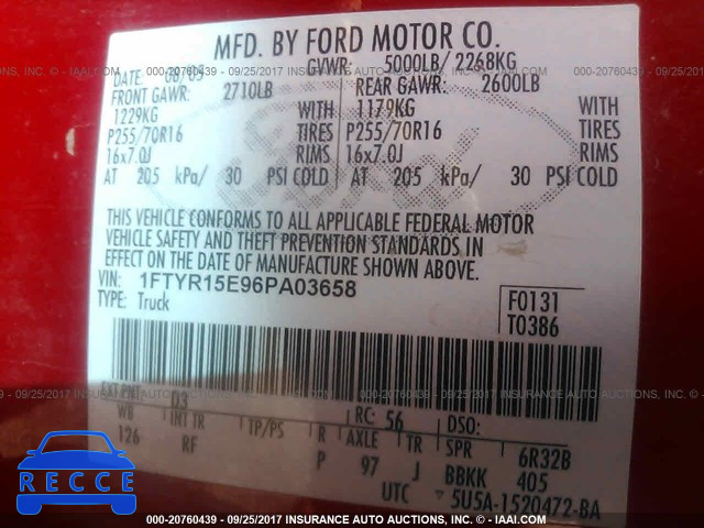 2006 Ford Ranger 1FTYR15E96PA03658 Bild 8