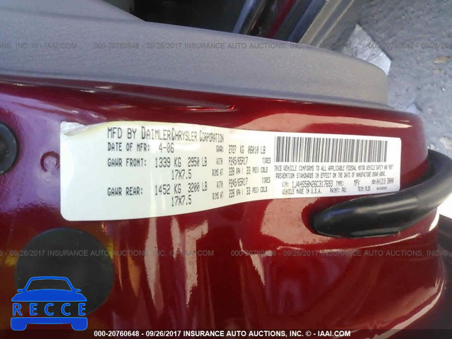 2006 Jeep Grand Cherokee LIMITED 1J4HS58N26C317693 image 8