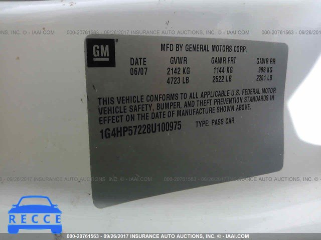 2008 Buick Lucerne 1G4HP57228U100975 image 8