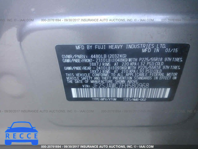 2015 Subaru Forester JF2SJAWC7FH580968 image 8