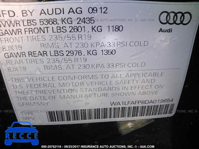2013 Audi Q5 WA1LFAFP8DA019654 Bild 8