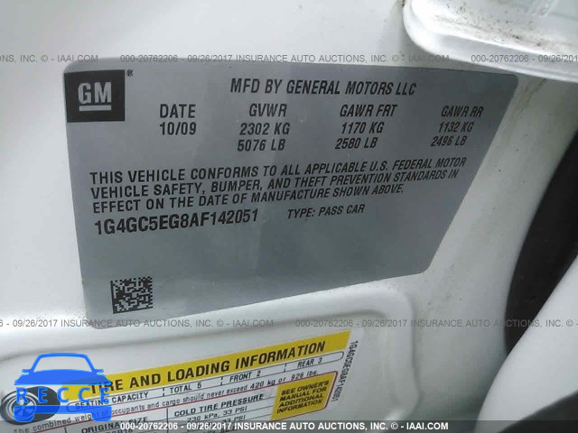 2010 Buick Lacrosse CXL 1G4GC5EG8AF142051 image 8