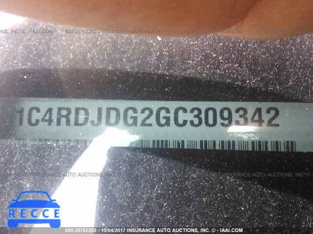 2016 DODGE DURANGO LIMITED 1C4RDJDG2GC309342 image 8