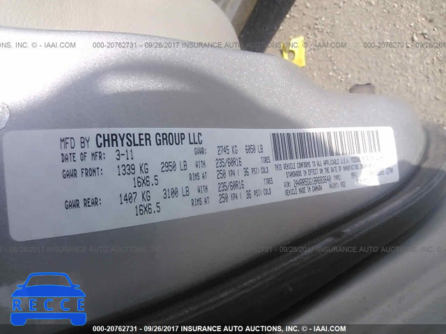 2011 Chrysler Town & Country TOURING 2A4RR5DG1BR683640 зображення 8