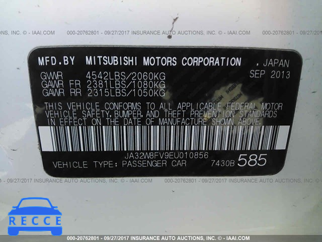 2014 Mitsubishi Lancer JA32W8FV9EU010856 image 8