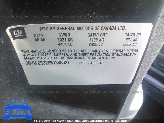 2005 Buick Lacrosse CX 2G4WC532551338027 image 8