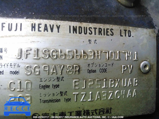 2003 Subaru Forester JF1SG65663H701741 image 8