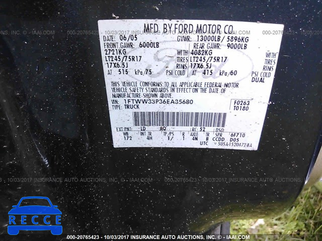 2006 Ford F350 1FTWW33P36EA35680 image 8