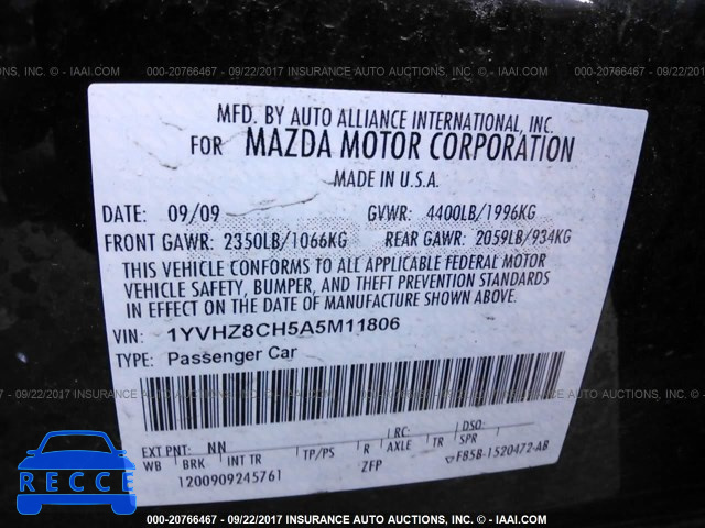 2010 Mazda 6 I 1YVHZ8CH5A5M11806 зображення 8