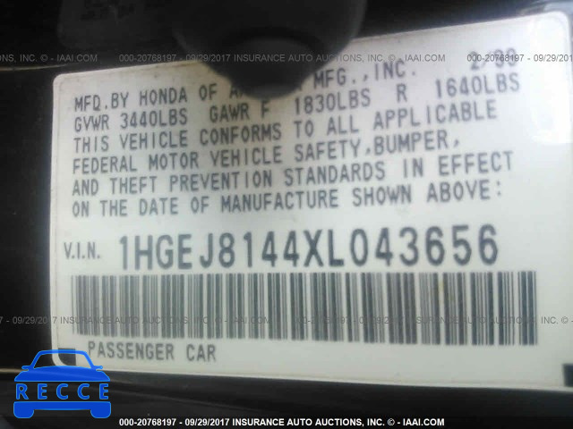 1999 Honda Civic 1HGEJ8144XL043656 image 8