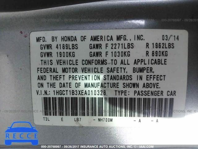 2014 Honda Accord LX-S 1HGCT1B3XEA010328 image 8