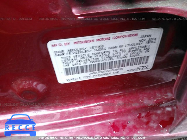 2005 Mitsubishi Lancer JA3AJ26EX5U025695 image 8