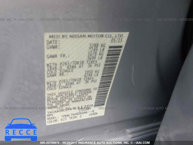 2015 Nissan Armada SV/SL/PLATINUM 5N1AA0NC6FN611209 image 8