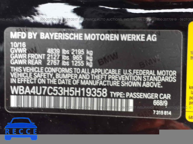 2017 BMW 430I WBA4U7C53H5H19358 Bild 8