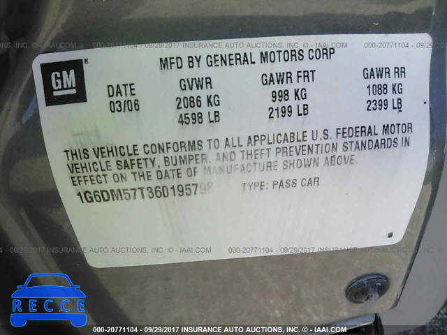 2006 Cadillac CTS 1G6DM57T360195798 image 8