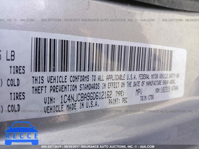 2016 Jeep Compass 1C4NJCBA9GD612162 image 8