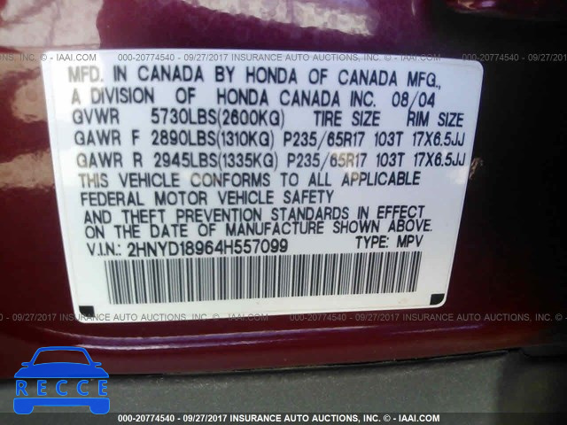 2004 Acura MDX 2HNYD18964H557099 image 8