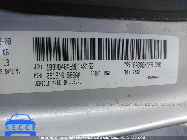 2009 Dodge Caliber SXT 1B3HB48A59D148153 image 8