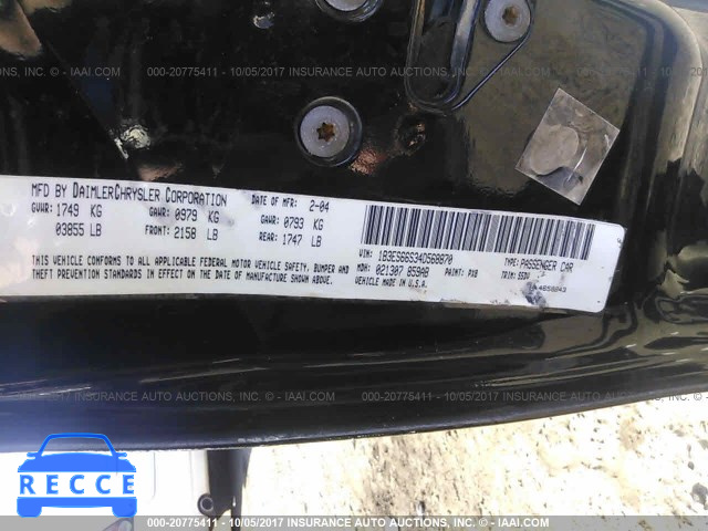 2004 Dodge Neon 1B3ES66S34D568870 image 8