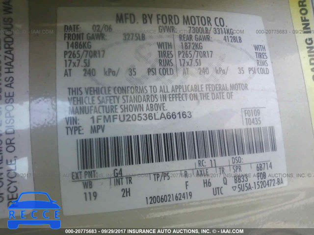 2006 Ford Expedition 1FMFU20536LA66163 image 8