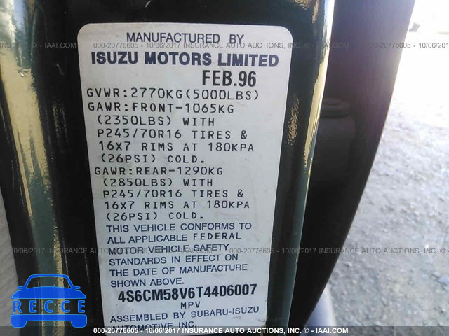 1996 Honda Passport EX/LX 4S6CM58V6T4406007 image 8