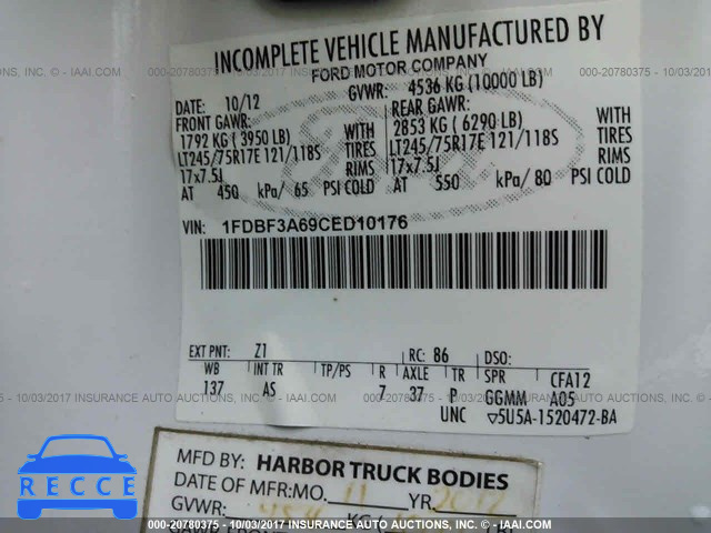 2012 Ford F350 1FDBF3A69CED10176 image 8