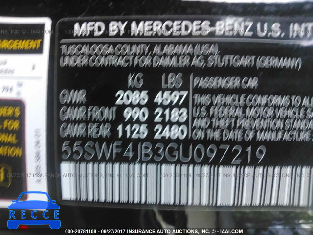 2016 Mercedes-benz C 55SWF4JB3GU097219 image 8