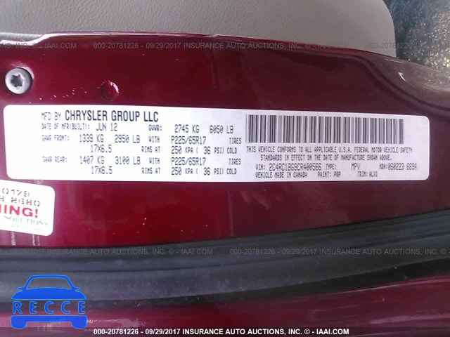 2012 Chrysler Town and Country 2C4RC1BG9CR400566 image 8