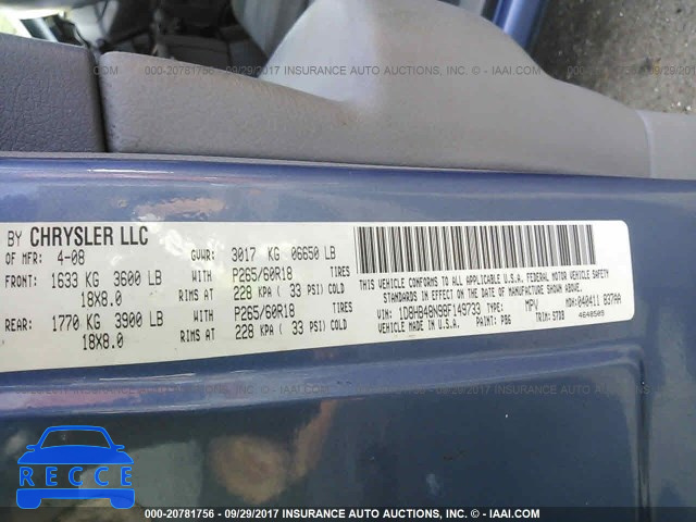 2008 Dodge Durango SLT 1D8HB48N98F149733 image 8