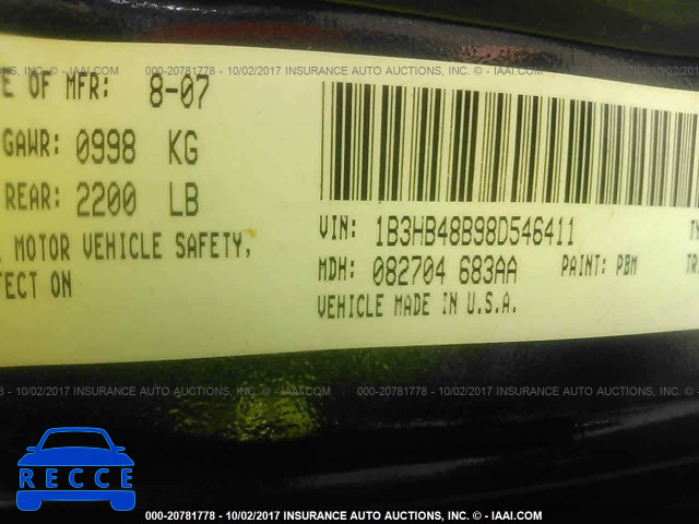 2008 Dodge Caliber 1B3HB48B98D546411 Bild 8