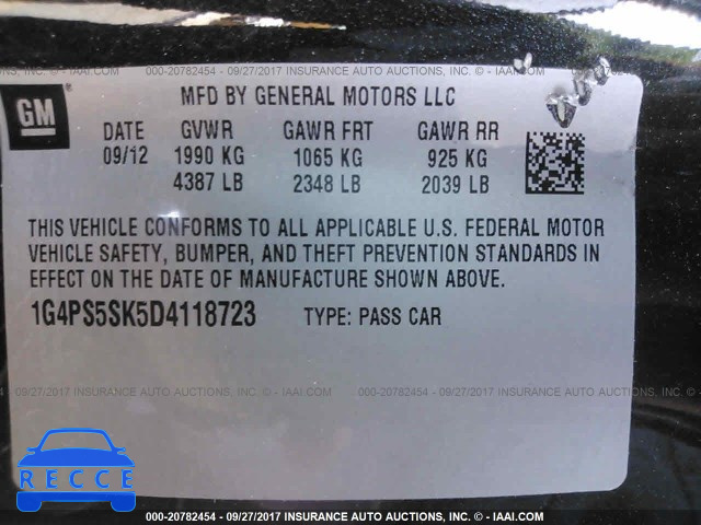 2013 Buick Verano 1G4PS5SK5D4118723 image 8