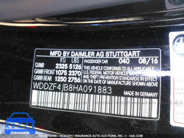 2017 MERCEDES-BENZ E 300 WDDZF4JB8HA091883 image 8