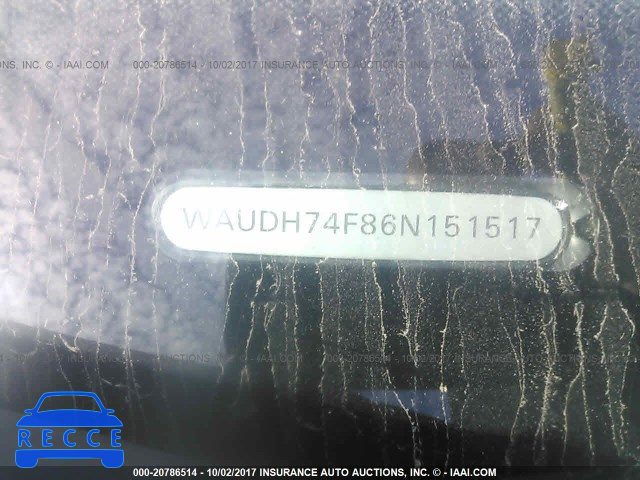 2006 Audi A6 WAUDH74F86N151517 image 8