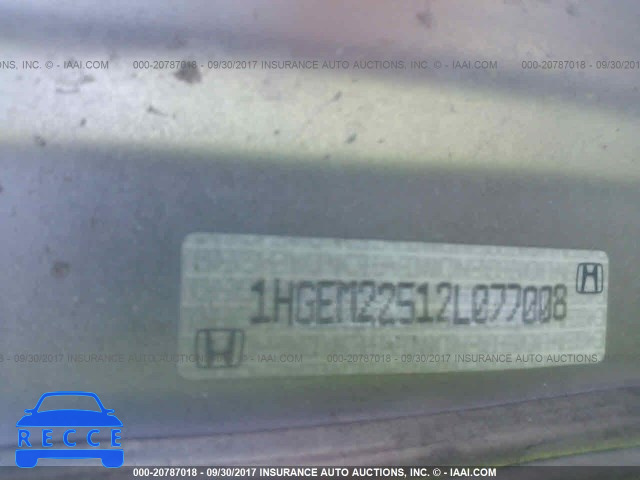 2002 HONDA CIVIC 1HGEM22512L077008 image 8