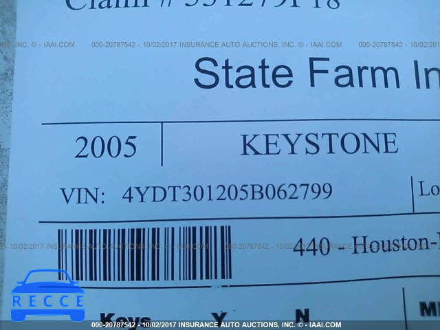 2005 KEYSTONE COUGAR 4YDT301205B062799 image 8