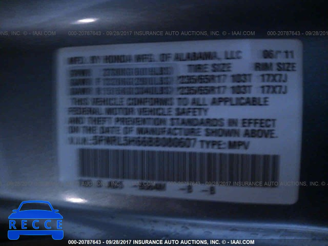 2011 Honda Odyssey 5FNRL5H66BB080607 image 8