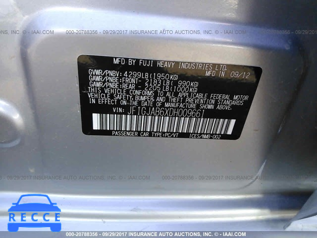 2013 Subaru Impreza PREMIUM JF1GJAB6XDH009661 Bild 8