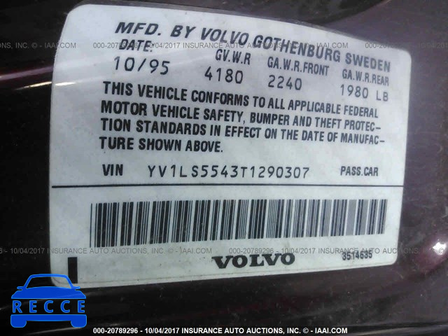 1996 Volvo 850 GLT YV1LS5543T1290307 image 8