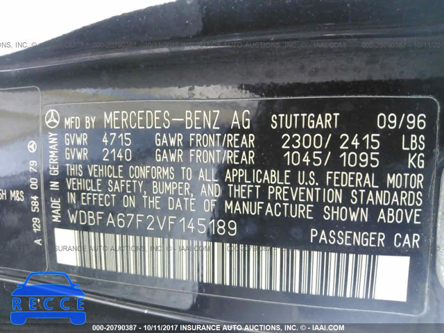 1997 Mercedes-benz SL 500 WDBFA67F2VF145189 image 8
