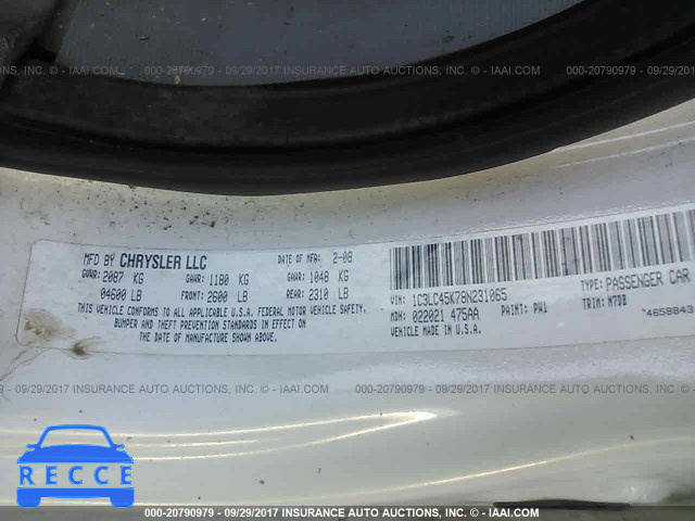 2008 Chrysler Sebring 1C3LC45K78N231065 зображення 8