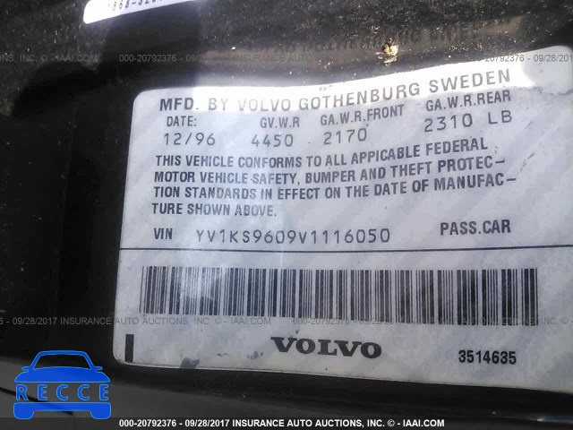 1997 Volvo 960 YV1KS9609V1116050 image 8