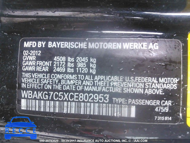 2012 BMW 335 I WBAKG7C5XCE802953 image 8