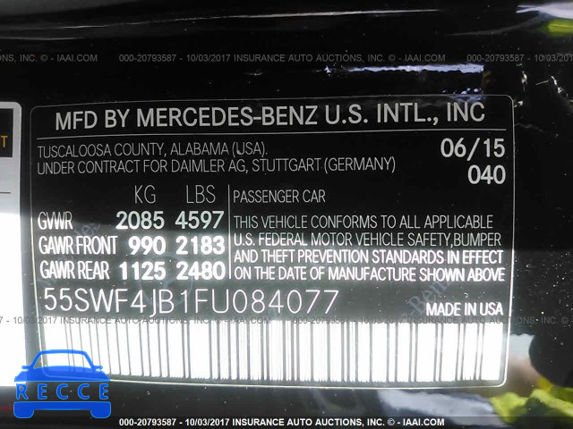 2015 Mercedes-benz C 300 55SWF4JB1FU084077 image 8