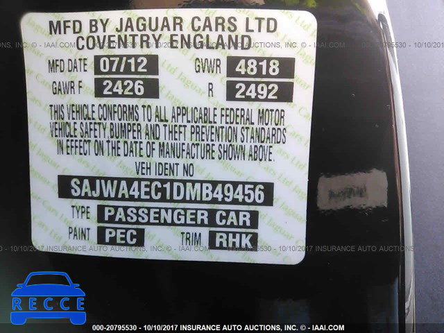 2013 Jaguar XKR SAJWA4EC1DMB49456 image 8