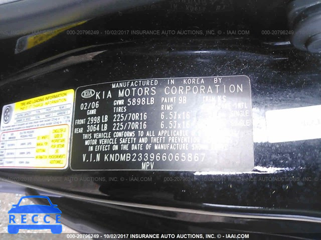 2006 KIA Sedona EX/LX KNDMB233966065867 image 8