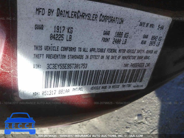 2005 Chrysler PT Cruiser TOURING 3C3EY55E95T301753 image 8