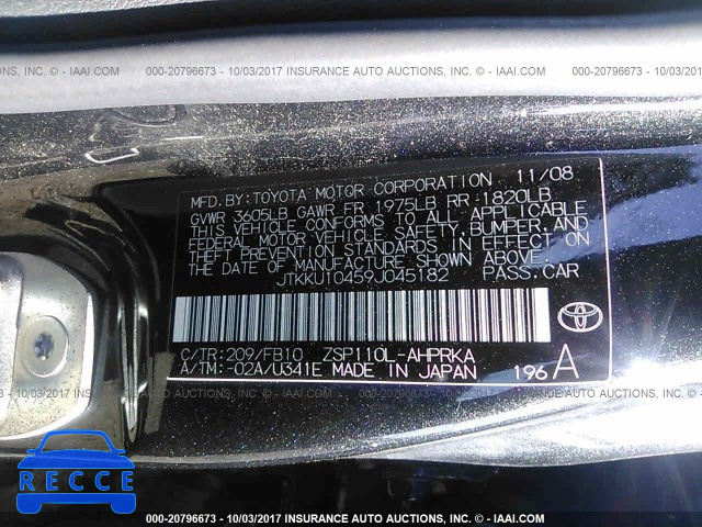 2009 Scion XD JTKKU10459J045182 Bild 8