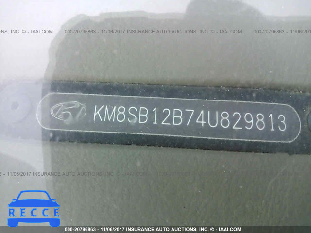 2004 HYUNDAI SANTA FE KM8SB12B74U829813 image 8