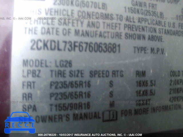 2007 Pontiac Torrent 2CKDL73F676063681 image 8