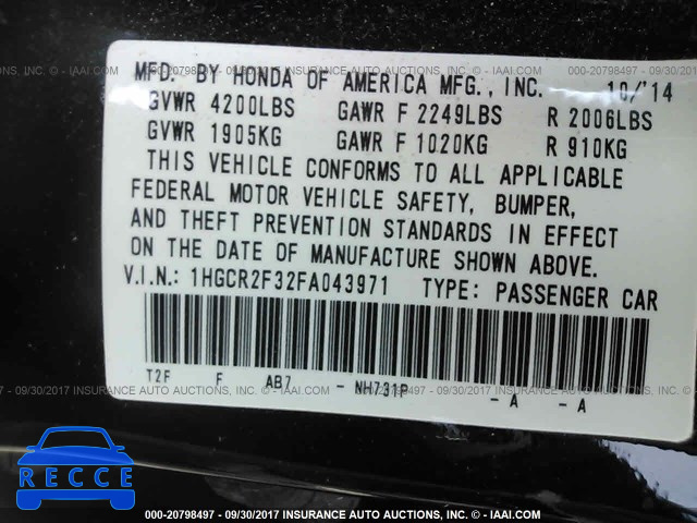 2015 Honda Accord 1HGCR2F32FA043971 image 8